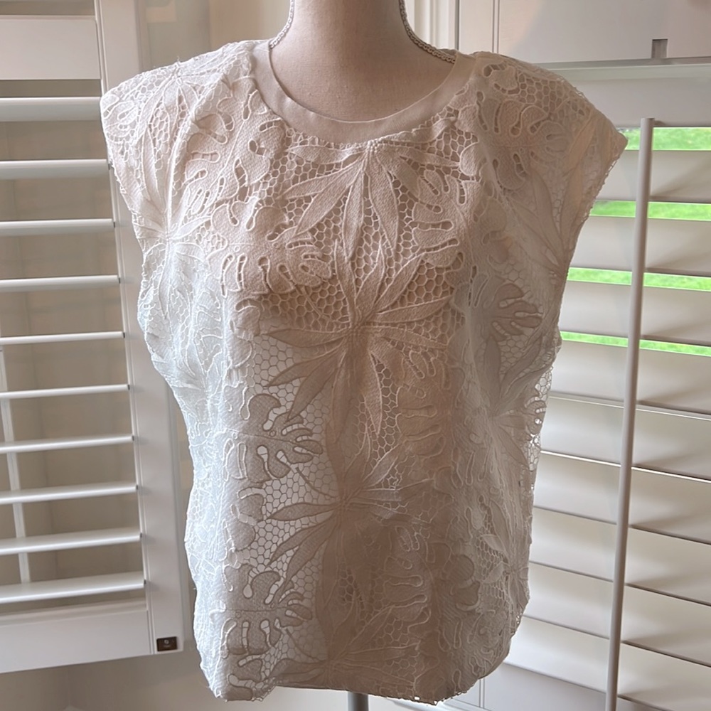 Anthropologie Laser Cut Tank